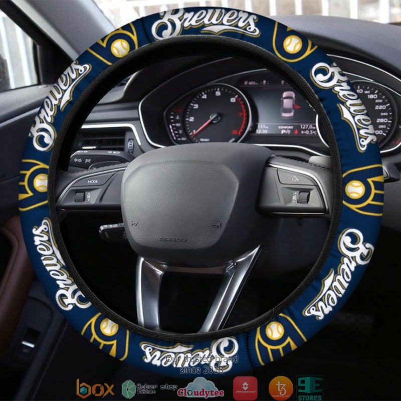 MLB Milwaukee Brewers Navy Steering wheel