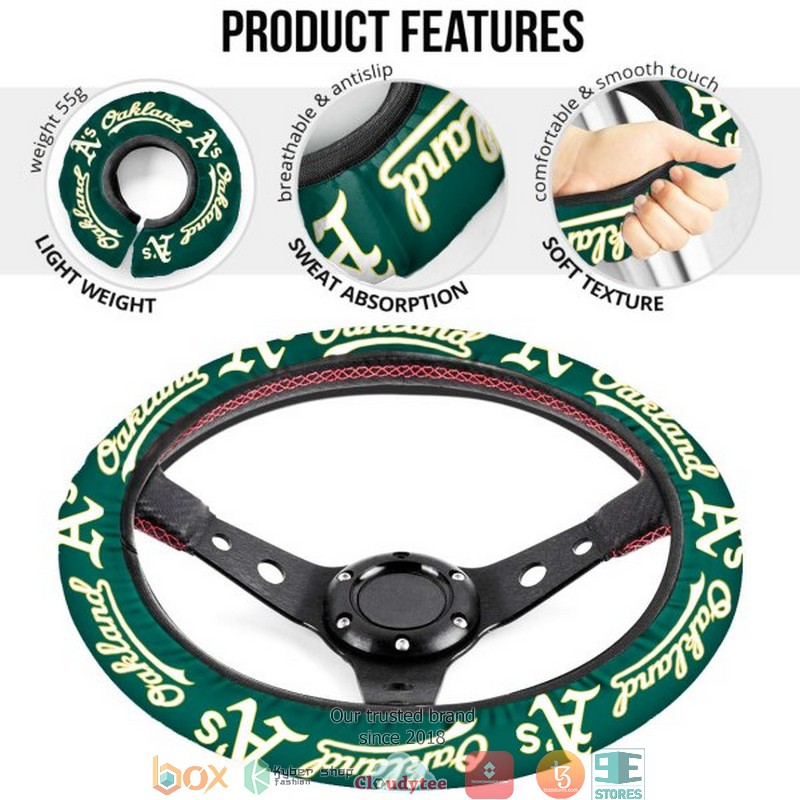 MLB Oakland Athletics Green Steering wheel 7 MLB Oakland Athletics Green Steering wheel 1 2 3 4 5 6