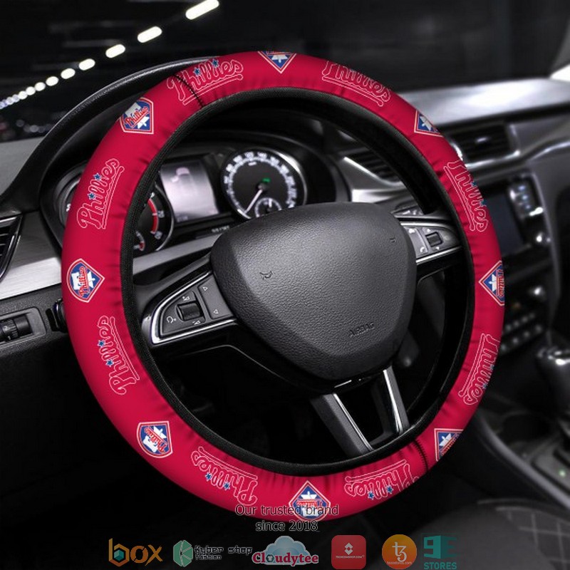 MLB Philadelphia Phillies Red Steering wheel 5 MLB Philadelphia Phillies Red Steering wheel 1 2 3 4
