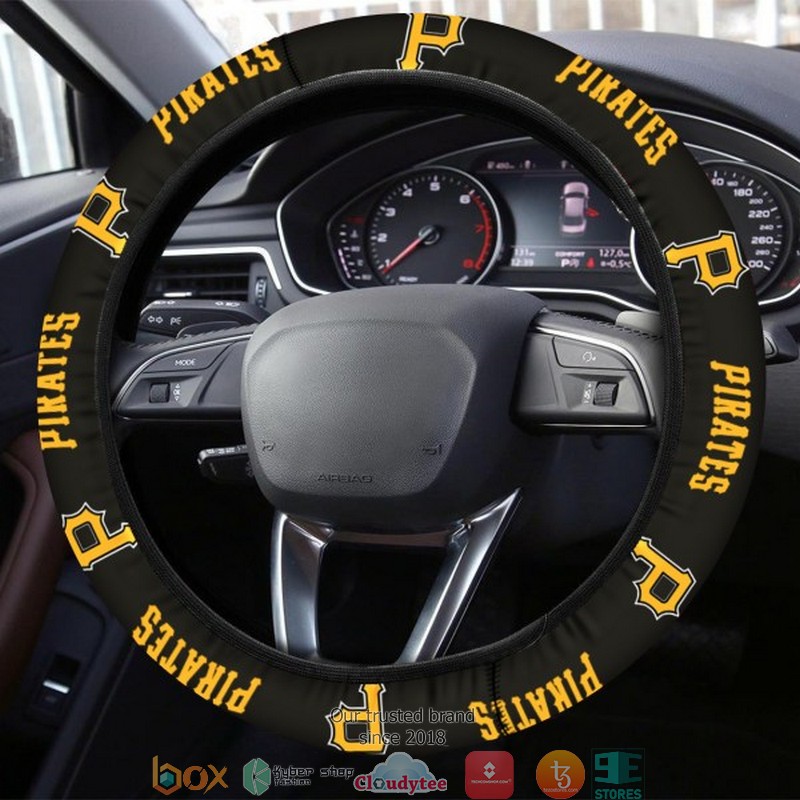 MLB Pittsburgh Pirates Black Steering wheel