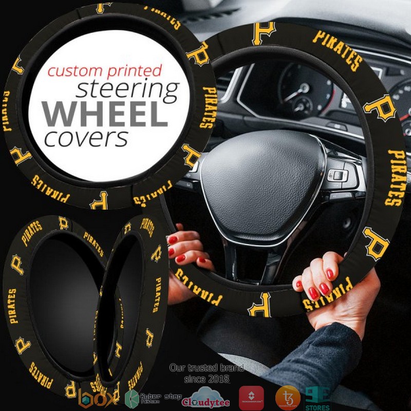 MLB Pittsburgh Pirates Black Steering wheel 1