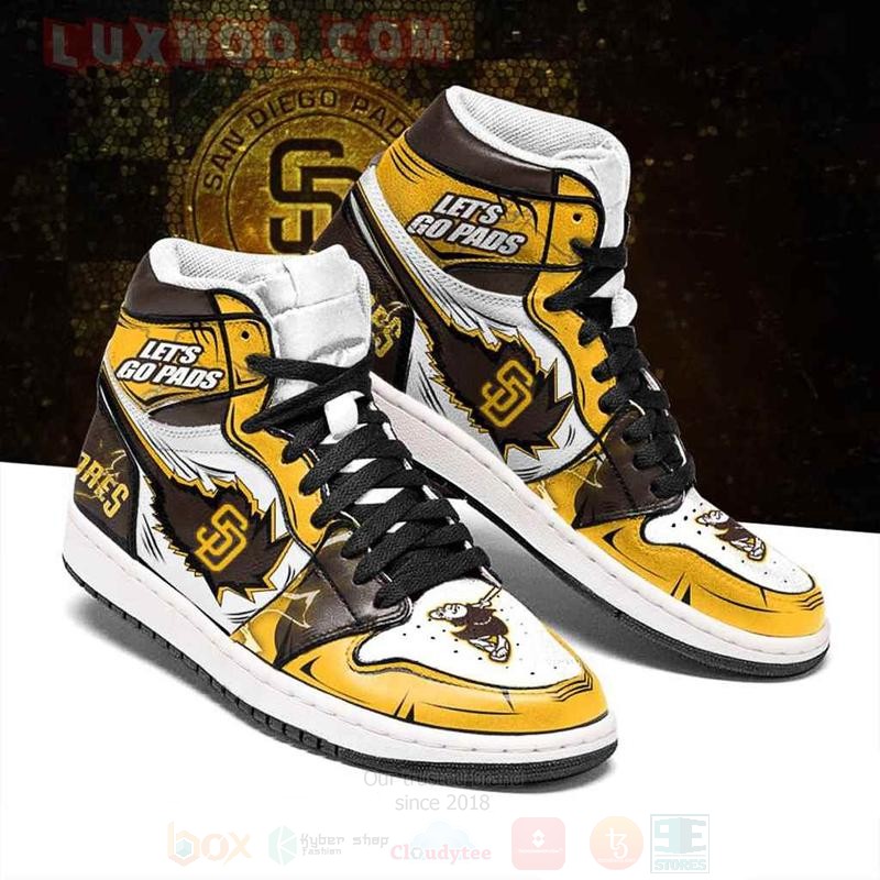 MLB San Diego Padres Air Jordan High Top Shoes