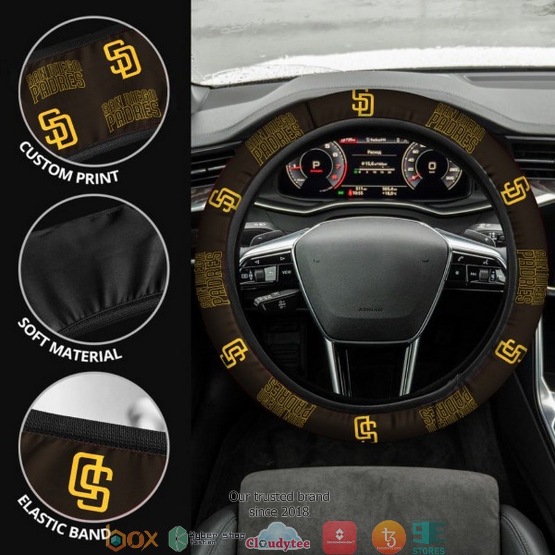 MLB San Diego Padres Brown Steering wheel 1 2 3 4 5 6 7