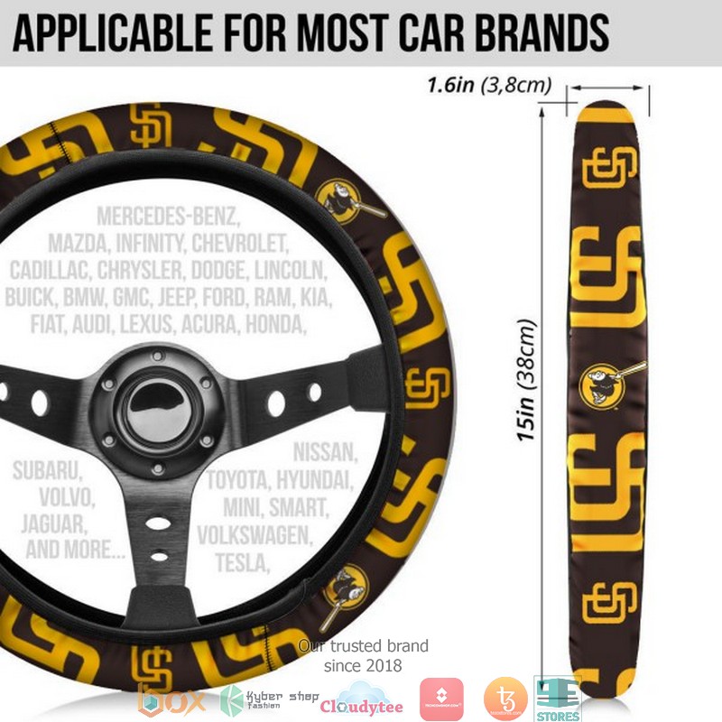 MLB San Diego Padres Steering wheel 1 2 3 4 5 6 7