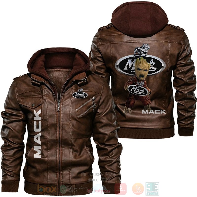 Mack Trucks Baby Groot Leather Jacket 1