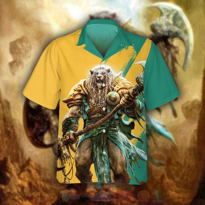 BEST MTG Ajani Goldmane All Over Print Hawaiian Shirt 2 Magic The Gathering Ajani Goldmane Hawaiian Shirt
