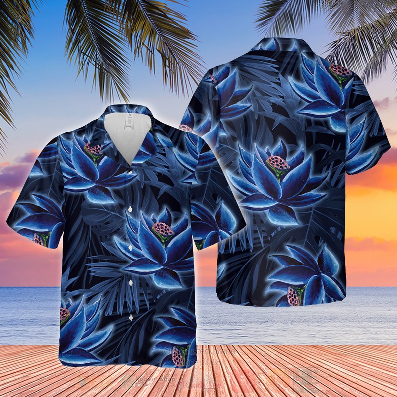Magic The Gathering Black Lotus Blue Black Hawaiian Shirt