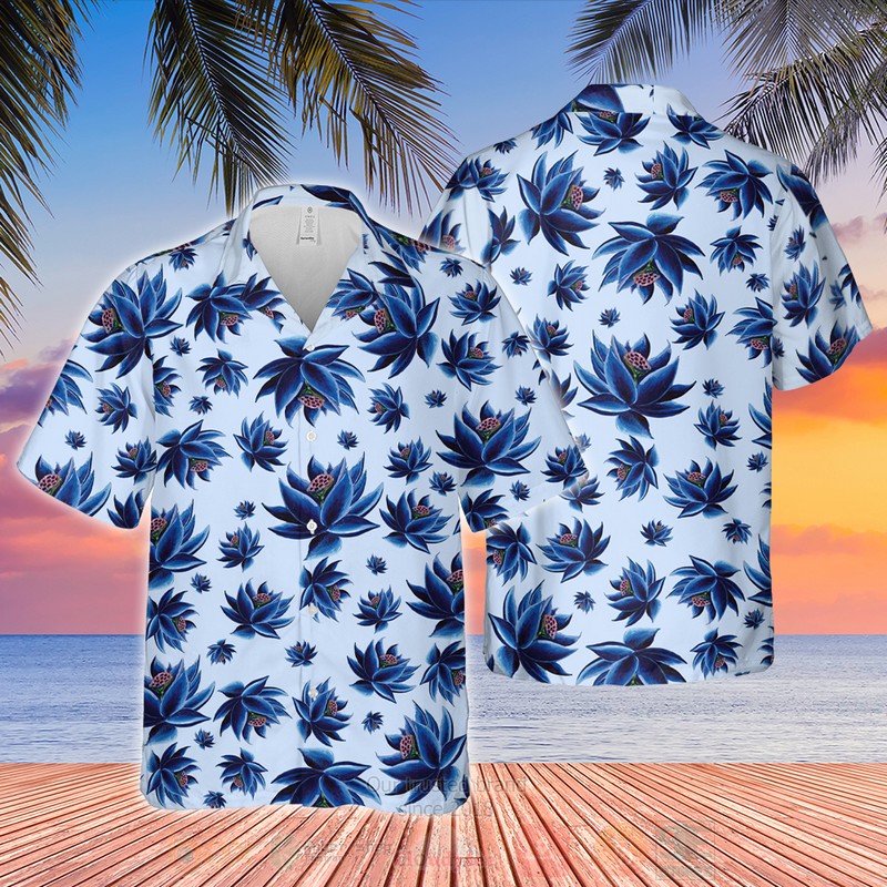 Magic The Gathering Black Lotus Light Blue Hawaiian Shirt