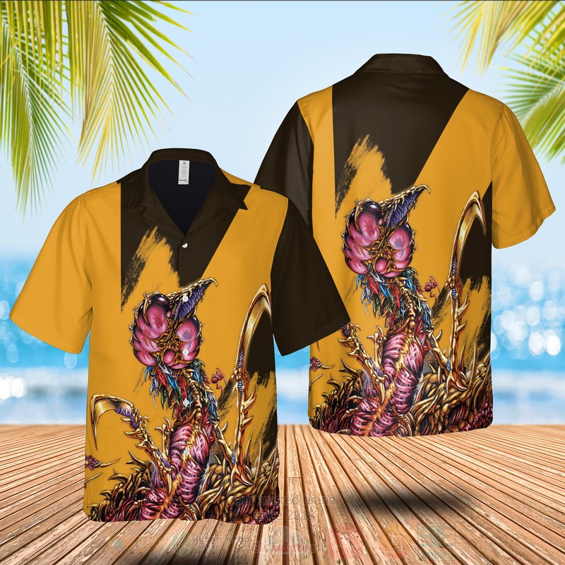 BEST MTG Sliver Queen Yellow All Over Print Hawaiian Shirt 3 Magic The Gathering Sliver Queen Yellow Hawaiian Shirt