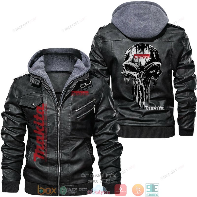 Makita Punisher Skull Leather Jacket