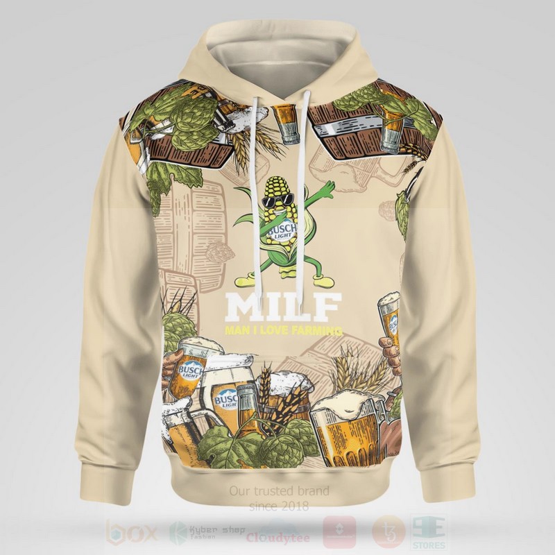 BEST Man I Love Farming Cream Unisex 3D Hoodie 2 Man I Love Farming Cream 3D Hoodie 1