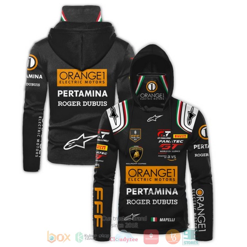 Mapelli Orange1 Electric Motors Pertamina hoodie mask