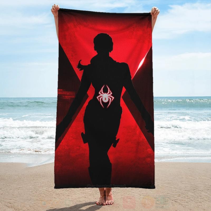 Marvel Black Widow Spider Microfiber Beach Towel