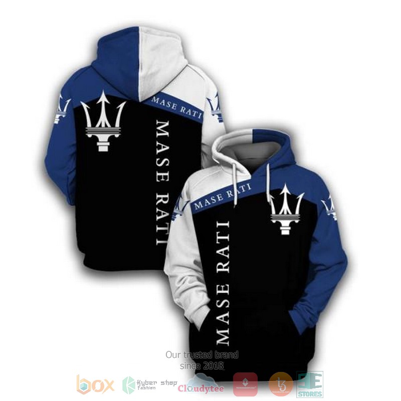 Maserati black blue 3D shirt hoodie