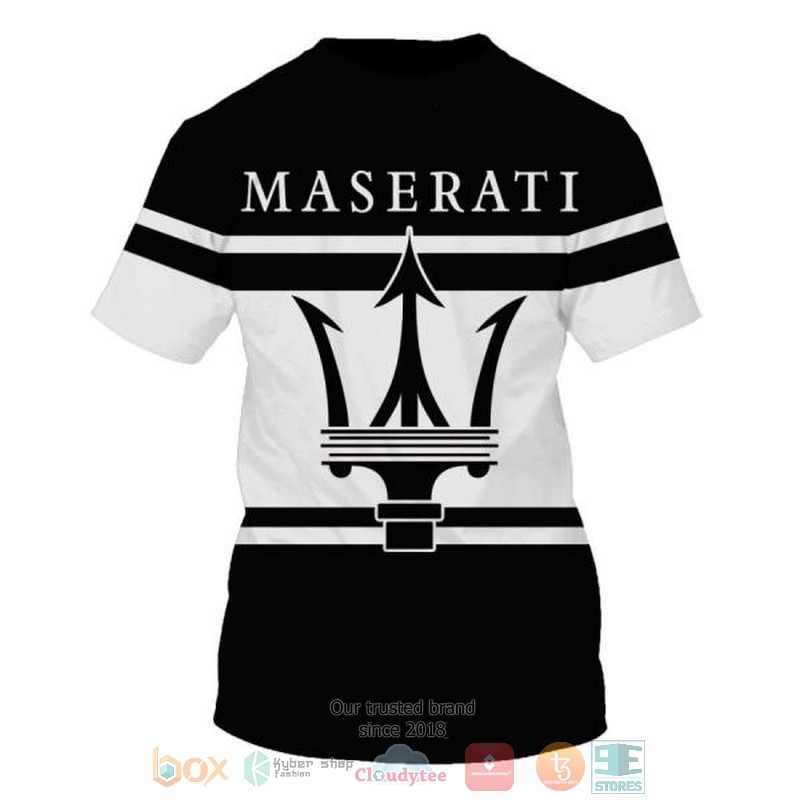 Maserati black white 3D shirt hoodie 1 2 3 4 5 6 7