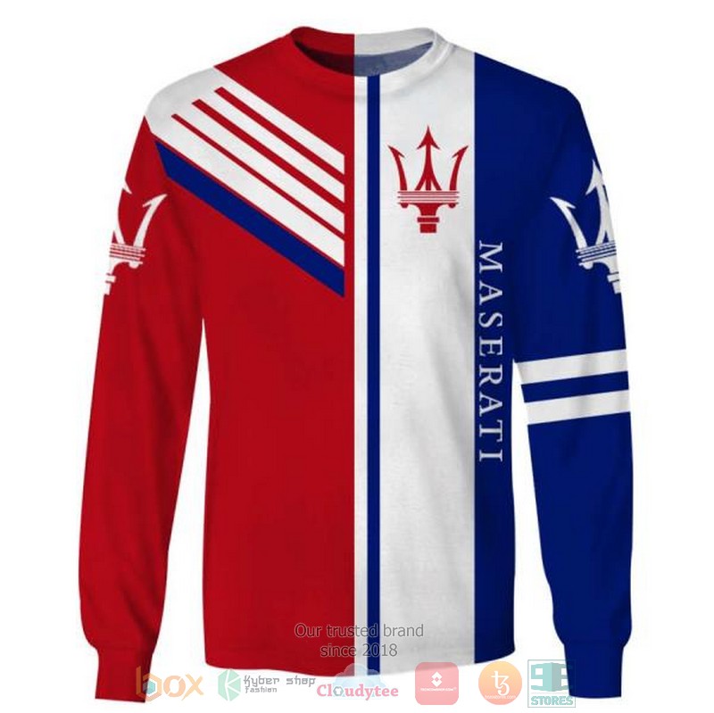 NEW Maserati company red blue 3D shirt, hoodie 5 Maserati company red blue 3D shirt hoodie 1 2 3 4