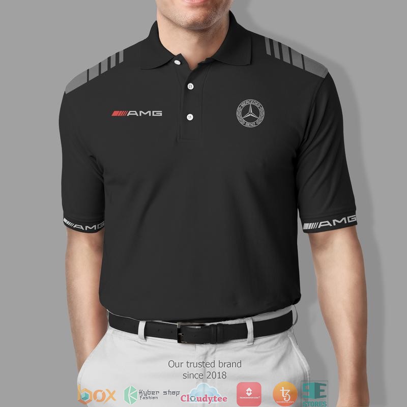 Mescedes AMG Black Polo Shirt