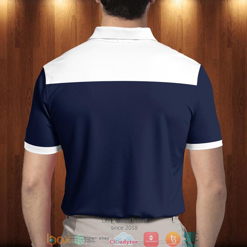 Mescedes Benz White Navy Polo Shirt 2 Mescedes Benz White Navy Polo Shirt 1