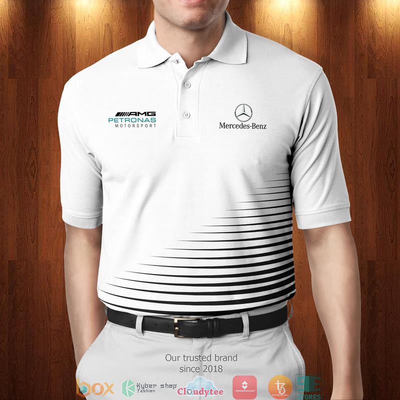 Mescedes Benz White Polo Shirt 1 Mescedes Benz White Polo Shirt