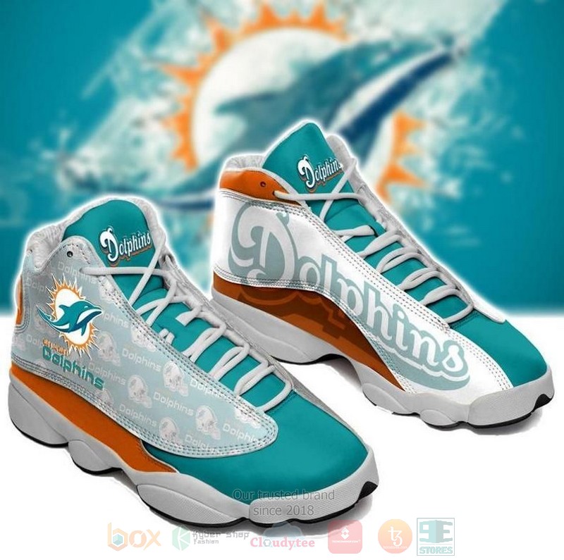 BEST Miami Dolphins NFL Team Air Jordan 13 shoes sneakers 2 Miami Dolphins NFL Team Air Jordan 13 shoes