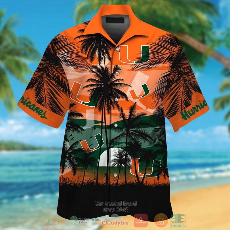 Miami Hurricanes Tropical Hawaiian Shirt and shorts