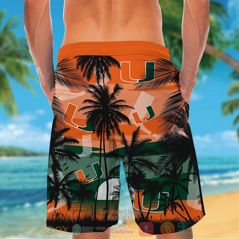Miami Hurricanes Tropical Hawaiian Shirt and shorts 1 2 3 4 5