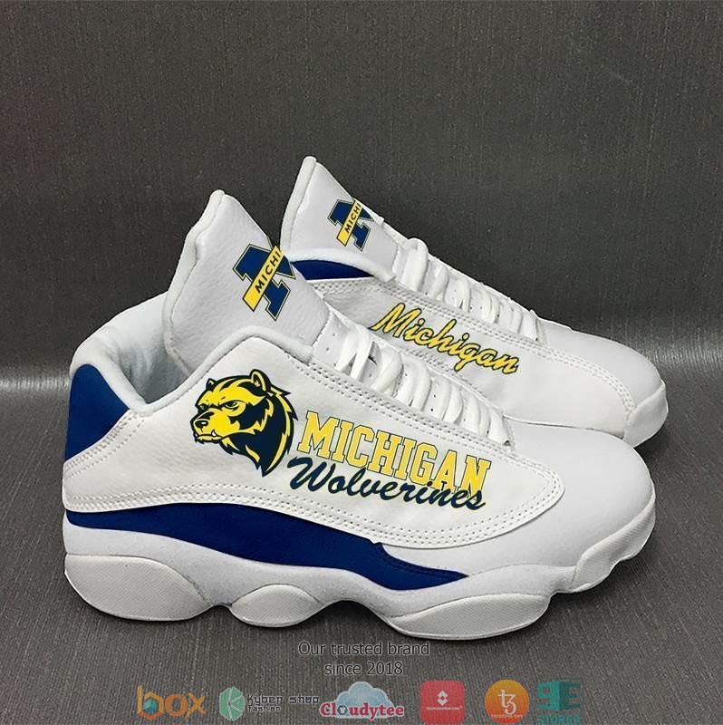 Michigan Wolverines football NCAA Air Jordan 13 Sneaker Shoes