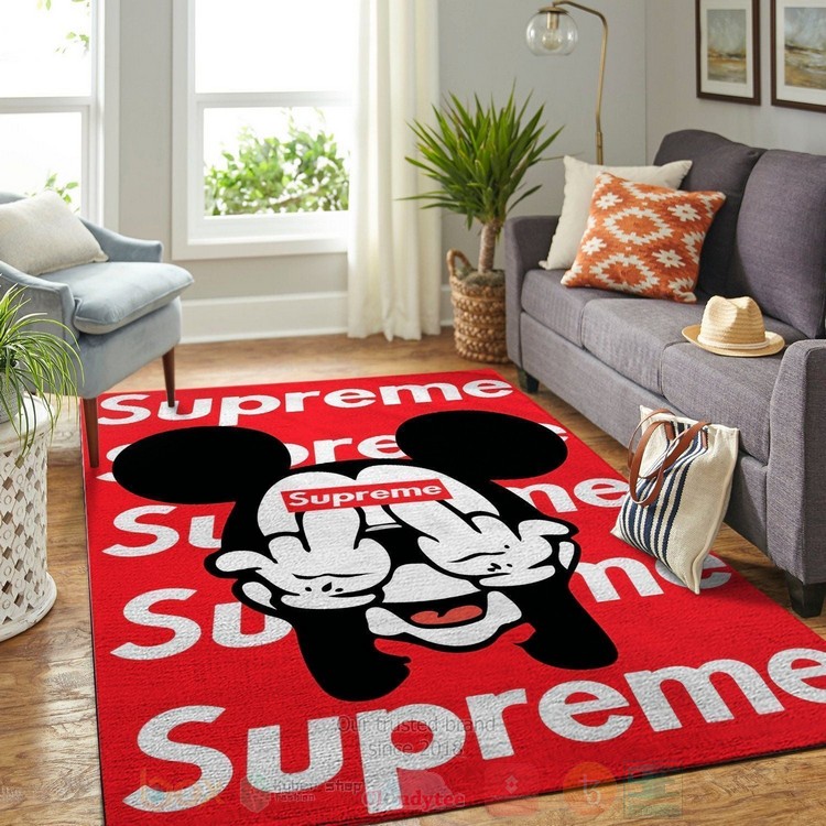 Mickey Mouse Supreme Red Inspired Rug