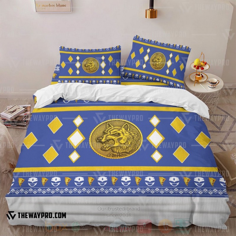 Mighty Morphin Ninjetti Blue Wolf Ranger Custom Bedding Set