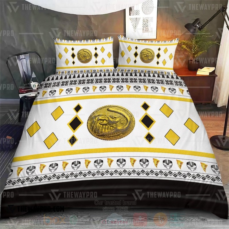 BEST Mighty Morphin Ninjetti White Falcon Ranger Duvet Cover Bed Sets 3 Mighty Morphin Ninjetti White Falcon Ranger Custom Bedding Set 1 2