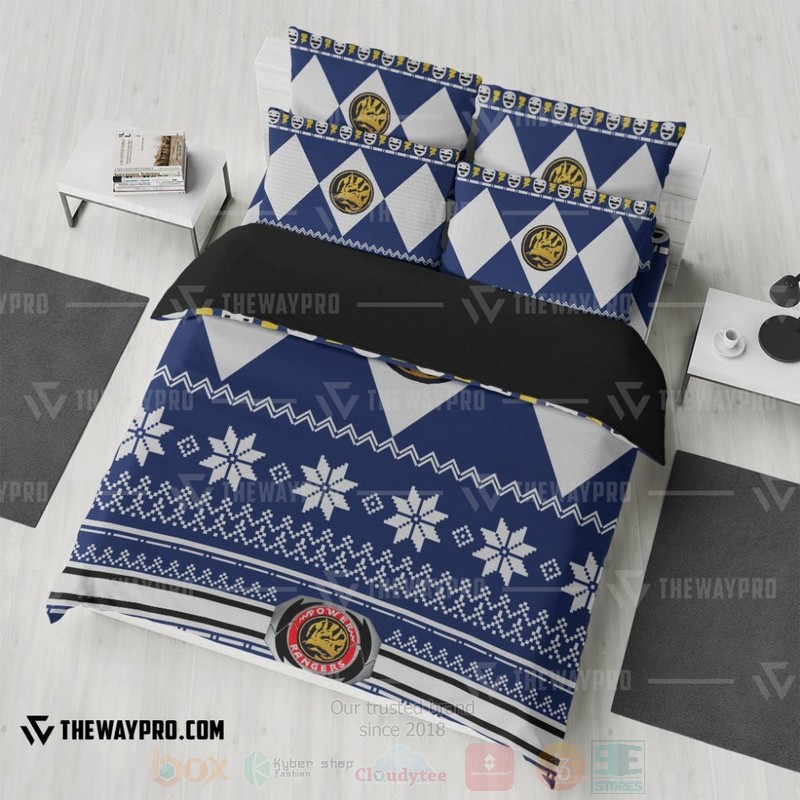 BEST Mighty Morphin Power Rangers Blue Ranger Duvet Cover Bed Sets 3 Mighty Morphin Power Rangers Blue Ranger Custom Bedding Set 1 2