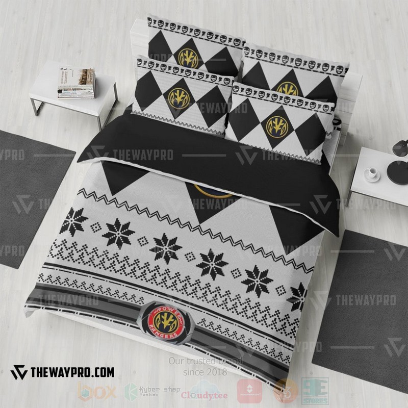 BEST Mighty Morphin Power Rangers White Ranger Duvet Cover Bed Sets 3 Mighty Morphin Power Rangers White Ranger Custom Bedding Set 1 2