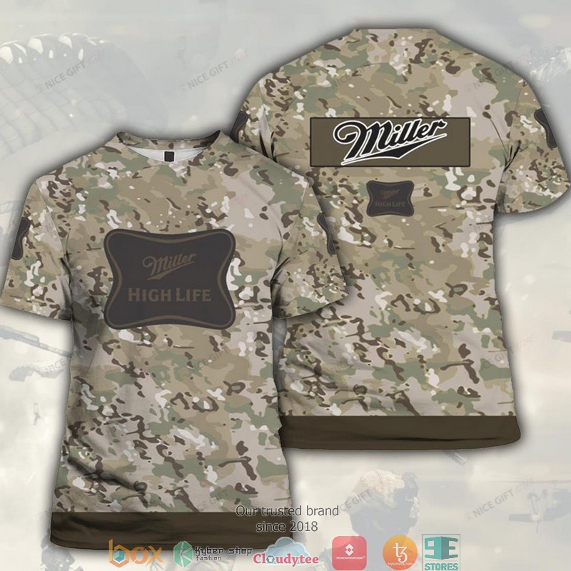 Miller High Life Camouflage 3D T shirt