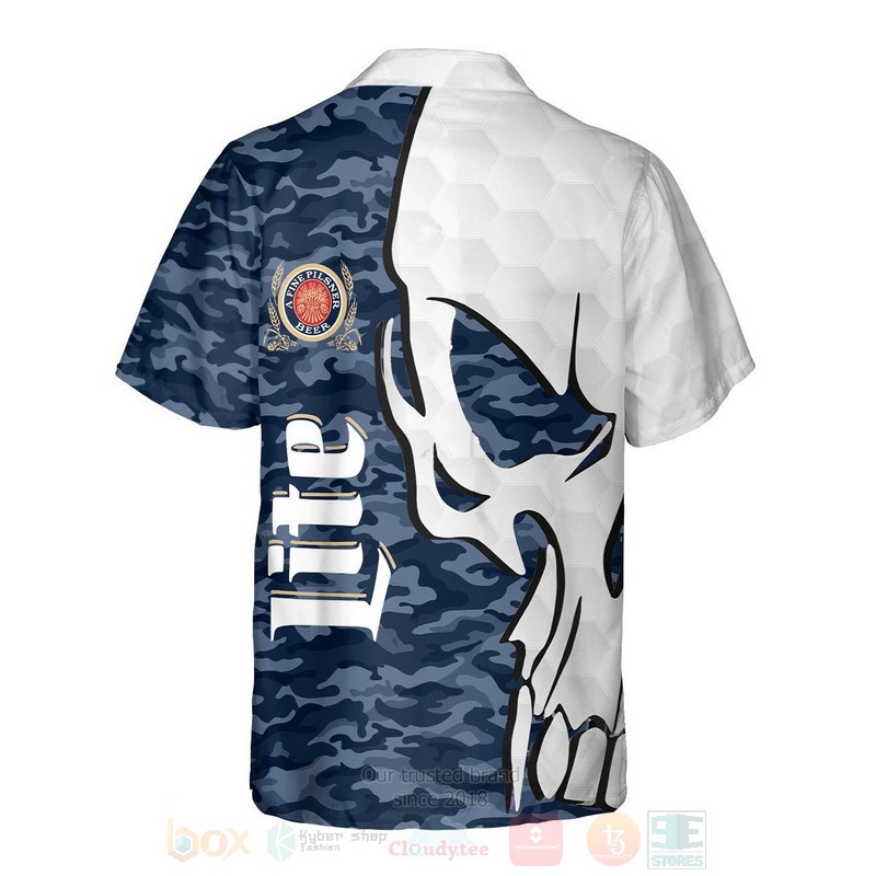 Miller Lite A Fine Pilsner Beer Skull Hawaiian Shirt 1