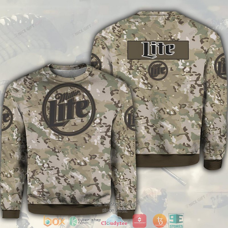 Miller Lite Camouflage Crewneck Sweatshirt
