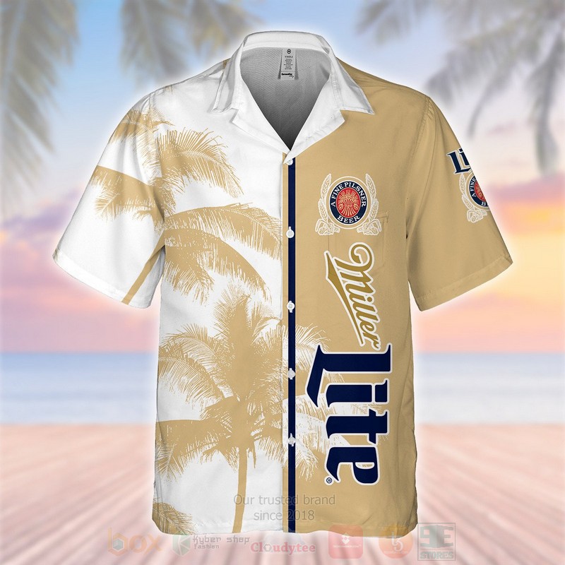 Miller Lite Coconut Hawaiian Shirt Short 1