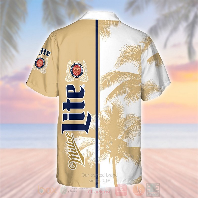BEST Miller Lite Coconut Tropical Shirt, Short 3 Miller Lite Coconut Hawaiian Shirt Short 1 2