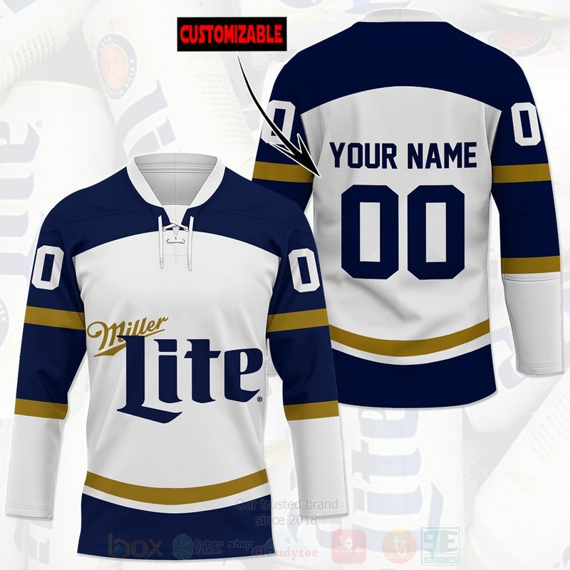 BEST Miller Lite Personalized Hockey Shirt 2 Miller Lite Personalized Hockey Jersey Shirt