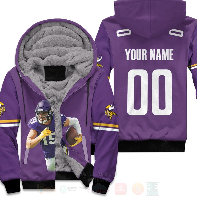 Minnesota Vikings Adam Thielen 19 NFL Personalized 3D Fleece Hoodie