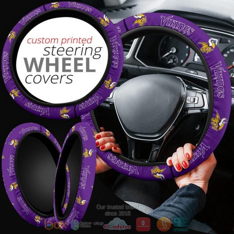 HOT Minnesota Vikings steering wheel cover 7 Minnesota Vikings steering wheel cover 1 2 3 4 5 6