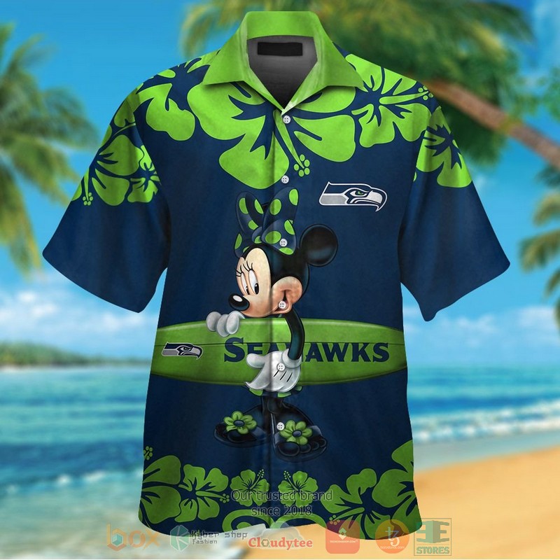 HOT Minnie Mouse Seattle Seahawks hawaiian shirt and shorts 12 Minnie Mouse Seattle Seahawks hawaiian shirt and shorts