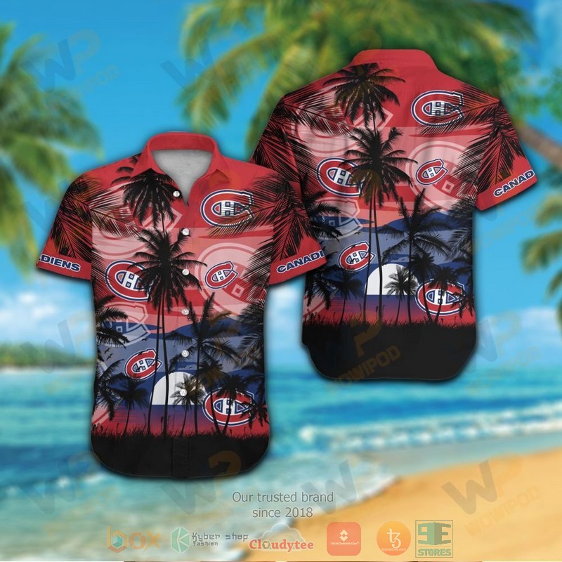 Montreal Canadiens Hawaiian Shirt and shorts