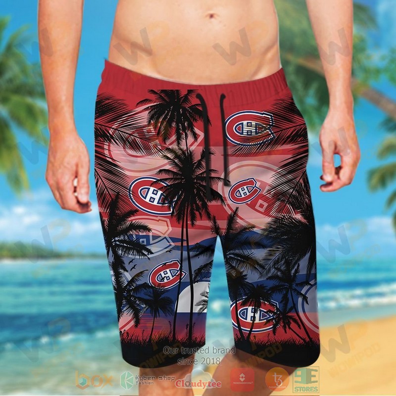 HOT Montreal Canadiens Hawaiian Shirt and shorts 5 Montreal Canadiens Hawaiian Shirt and shorts 1 2 3 4