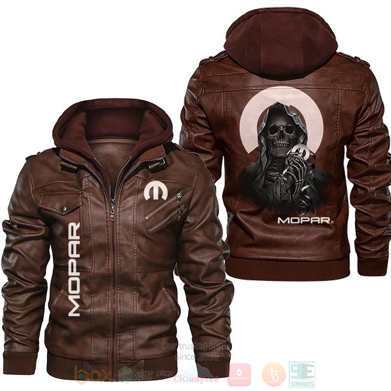 BEST Mopar Skull 2D Leather Jacket 2 Mopar Skull Leather Jacket 1