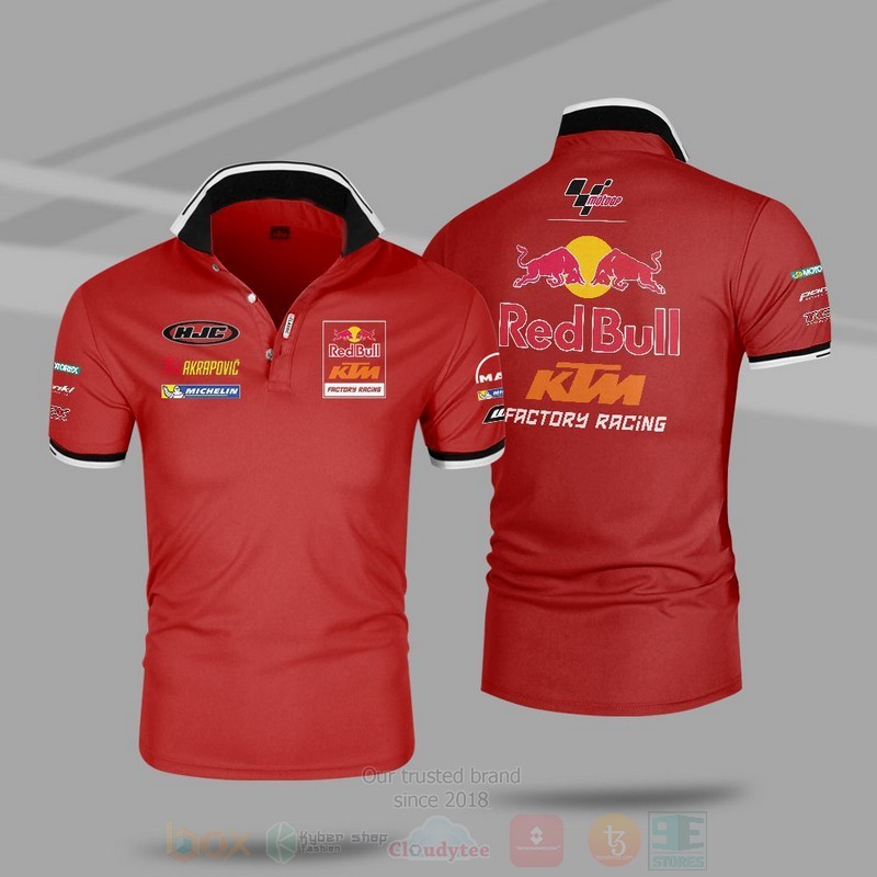BEST Motogp Red Bull KTM Premium All Over Print Polo Shirt 6 Motogp Red Bull KTM Premium Polo Shirt 1 2 3 4 5
