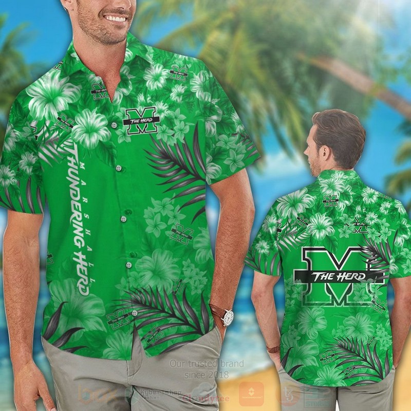 BEST NCAA Marshall Thundering Herd Hawaii Shirt, Short 2 NCAA Marshall Thundering Herd Hawaiian Shirt Short 1
