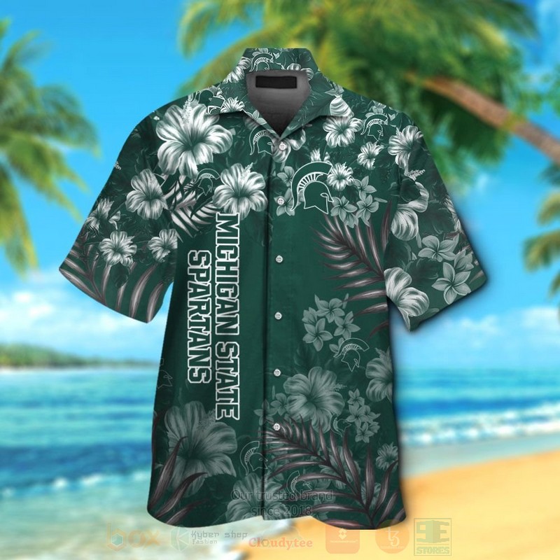 NCAA Michigan State Spartans Hawaiian Shirt Short