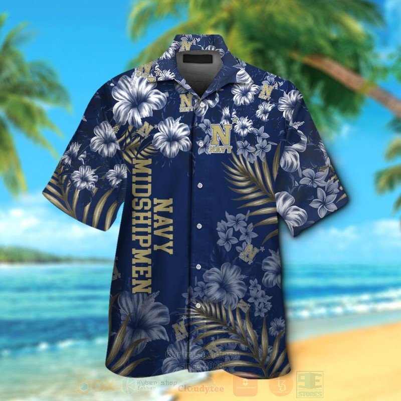 NCAA Navy Midshipmen Hawaiian Shirt Short