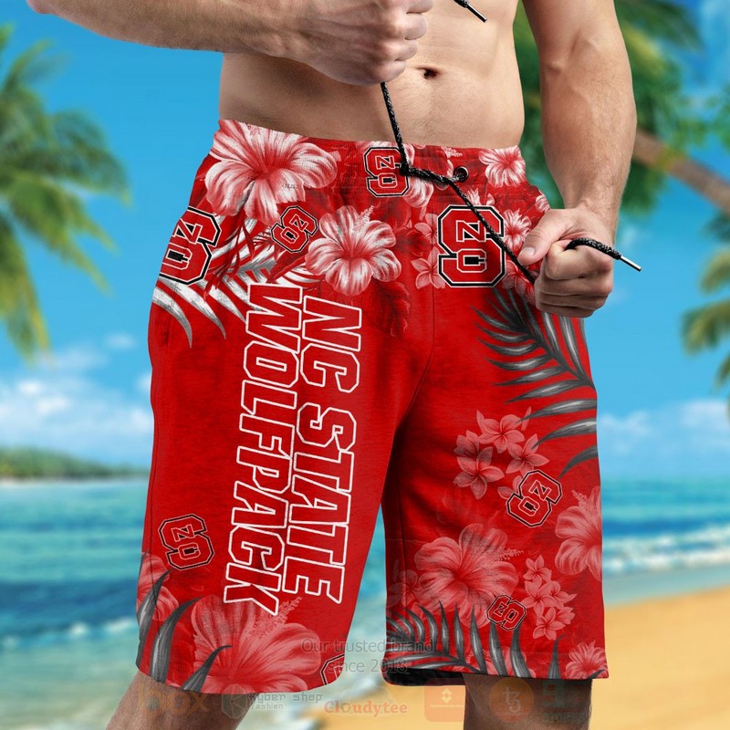 NCAA North Carolina State Wolfpack Hawaiian Shirt Short 1 2 3 4