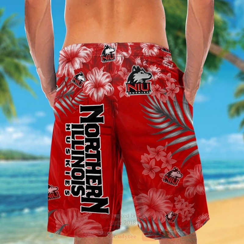 NCAA Northern Illinois Huskies Hawaiian Shirt Short 1 2 3 4 5